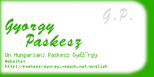 gyorgy paskesz business card